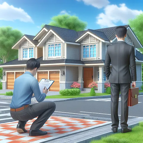 Realistic image of a property being evaluated